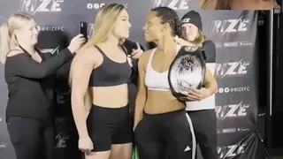 Bianca Rosales vs. Emily Martins (Evelyn Martins' sister) - Face-Off - (Rize FC) - /r/WMMA