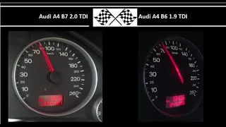 Audi A4 B7 2.0 TDI VS. Audi A4 B6 1.9 TDI - Acceleration 0-100km/h