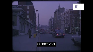 Early 1980s Whitehall London Traffic, Dusk in HD from 35mm