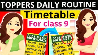 TIME TABLE FOR CLASS-9 STUDENTS | Best Time Table For Topper Student | 5 BEST STUDY TIPS FOR CLASS 9