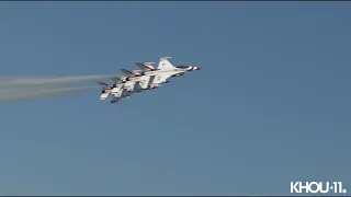 Raw video: Thunderbirds rehearse for Wings Over Houston