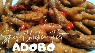 SPICY CHICKEN FEET ADOBO | Chicken Feet Adobo | Panlasang Pinoy | Lutong Pinoy