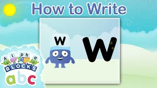 @officialalphablocks - Learn How to Write the Letter W | Zig-Zag Letter Family | How to Write App