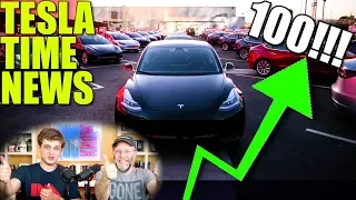 Tesla Time News - 100th Episode!!! Model 3 Moves Up the Charts!