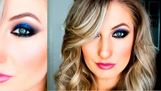 Night Out Makeup Tutorial Blue Smoky Eyes / Вечерний макияж Смоки