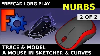 FreeCAD: Part 2 Model a 3D Mouse from 2D trace Sketcher and Curves Workbench Beginners Tutorial