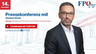 FPÖ-Pressekonferenz mit Herbert Kickl: Aktuelles und Vorschau auf die Nationalratssitzungen