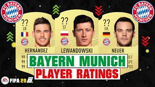 FIFA 20 | BAYERN MUNICH PLAYER RATINGS 😳🔥| FT. LEWANDOWSKI, HERNANDEZ, NEUER... etc