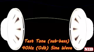 NIB - Test Tone(sub-bass) - 40Hz (0db) Sine Wave