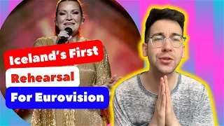 🇮🇸 Iceland's First Semi-Final Rehearsal at Eurovision 2024 (REACTION)