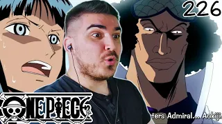 ADMIRAL AOKIJI MADE ROBIN FALL DOWN AND SHAKE!!!?? ONE PIECE EPISODE 226 REACTION!!!