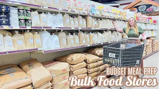 BULK FOOD STORE SHOP BUDGET MEAL PREP | FOOD STORAGE PANTRY TOUR CANNING RECIPES LARGE FAMILY MEALS