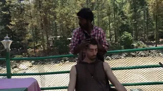 Complete Street Indian Body Massage At Banks Of Parvati River (Kasol) (Spanish Guy)