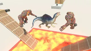 Deadly Bridge Trap | Don't Fall into the Lava Pool - Animal Revolt Battle Simulator