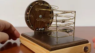Motorized Marble Machine Rolling Ball Sculpture -- Gadgetify