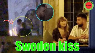 OMG! Taylor Swift & Travis Kelce shared a sweet kiss on the balcony their villa in Sweden