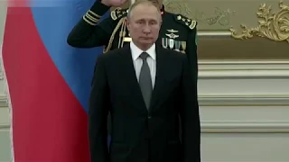Путин и фальшивый гимн РФ , оркестр Саудовской аравии