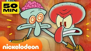 SpongeBob | 50 minut poirytowanego Skalmara 🙄 | Nickelodeon Polska