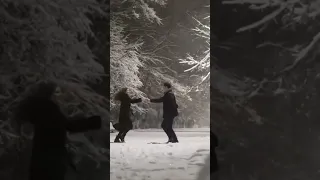 snow ❄️ couple dance 💞