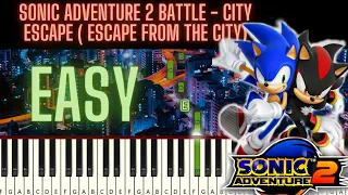 The first ever EASY piano tutorial on YouTube for Sonic Adventure 2 Battle City Escape!!!