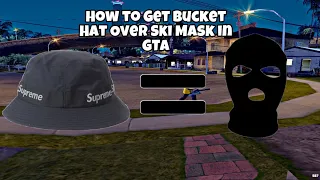 How to get bucket hat over ski mask in GTA *Glitch*