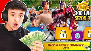 CAŁY NOWY KARNET BOJOWY SEZON 3 🤯 w Fortnite