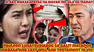 Pauleen Luna ❗DI MATANGGAP ang NAKASULAT sa last will ni Vic Sotto!!NAG-WALK OUT!!! GALIT na GALIT!!