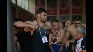 Взвешивание борцов до 125 кг, чемпионат России 2023 год.