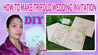 How to Make DIY Trifold Wedding Invitation / Printing Business / Vivz Llanes