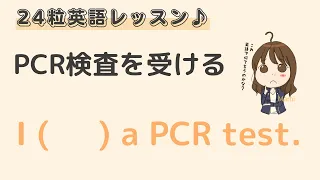 英語初心者向け☆"PCR検査を受ける"を英語でいうと？24粒英語レッスン♪