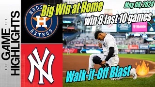 Yankees vs. Astros [TODAY] Highlights May 08, 2024 | Big Win at Home | Walk-it-Off Blast 💥