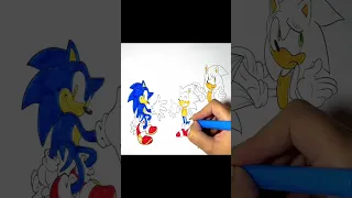Sonic Coloring Pages / Drawing 3 version Sonic