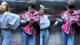 SHE Wanted to touch MY 🍆💦 in  ELEVATOR/она захотела его потрогать @Babycoma13 prank humor