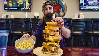 THEY CALL THIS 'THE HEART ATTACK CHALLENGE' | LUKE'S 60OZ BURGER IN TENNESSEE | BeardMeatsFood