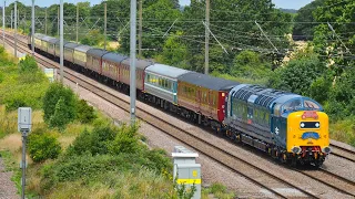 Deltic 55009 ‘Alycidon’ passing Marholm ECML