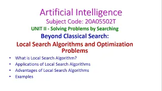 Local Search Algorithms and Optimization Problems-Artificial Intelligence-Beyond Classical Search