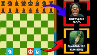 Just a Bishop and a knight ‼️ IShowSpeed (ELO 7) VS Stockfish 16.1