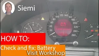 Battery Visit Workshop! How to check and fix this error on a Mercedes W211
