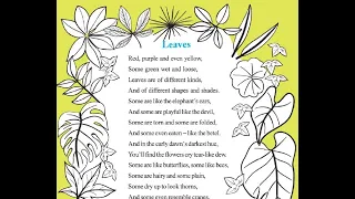 Class 3 - EVS - Lesson No. 2 - The Plant Fairy - Part 2 - Leaves Poem