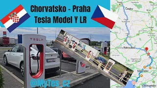 Chorvatsko - Praha Teslou Model Y LR, 4x supercharger, co nám fungovalo a co ne.