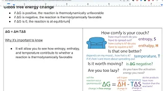 Key biochemistry equations - an overview