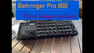 Behringer Pro 800 - First impressions and overview