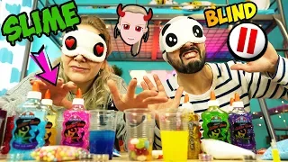 BLIND PAUSE SLIME CHALLENGE! Kaan & Nina nerven Kathi BRUTAL! EXTREME Schleim selber machen