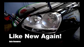 VW Jetta Headlight Restoration, How To Clean Foggy Headlights