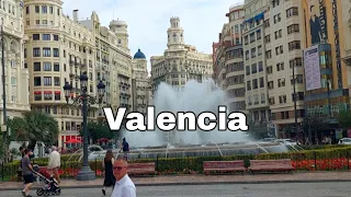 VALENCIA BIG CITY IN SPAIN.WALKING TOUR IN OLD TOWN