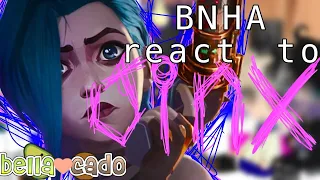 Bnha react to Jinx | Arcane | gacha club | bella_cado