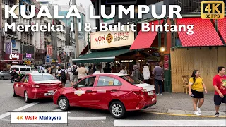 [4K 60fps HDR] KUALA LUMPUR | Merdeka 118 Tower - Bukit Bintang streets walk | April 2024 - MWT