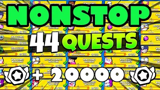 I Got 20,000 TOKENS NONSTOP! 55 QUESTS! 44 TIERS! + Box Openning - Brawl Stars