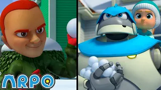 Snowball Showdown! ❄️ | ARPO The Robot | Funny Kids Cartoons | Kids TV Full Episodes
