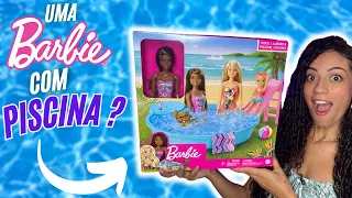 Comprei uma Barbie com piscina para a coleção #daia_toys #barie